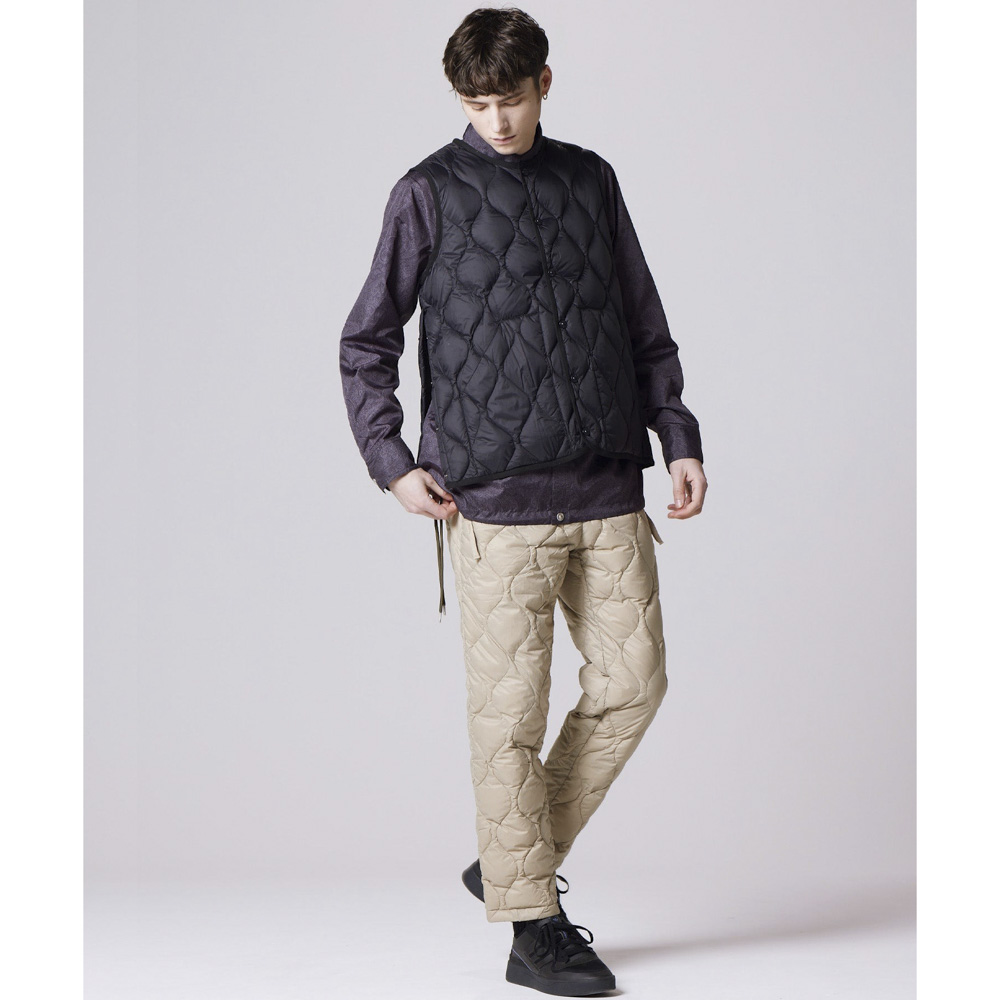 タイオン メンズアウター ミリタリー クルーネック ダウンベスト ソフトシェル TAION-004ALSBML-1【FITHOUSE ONLINE SHOP】