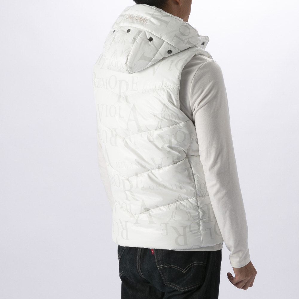 ヴィオラ VIOLA メンズトップス フード脱着 中綿ベスト 総柄 Y62100【FITHOUSE ONLINE SHOP】