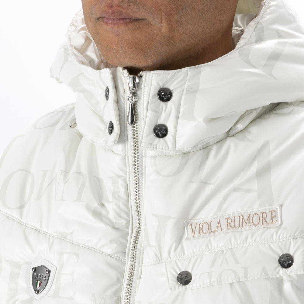 ヴィオラ VIOLA メンズトップス フード脱着 中綿ベスト 総柄 Y62100【FITHOUSE ONLINE SHOP】