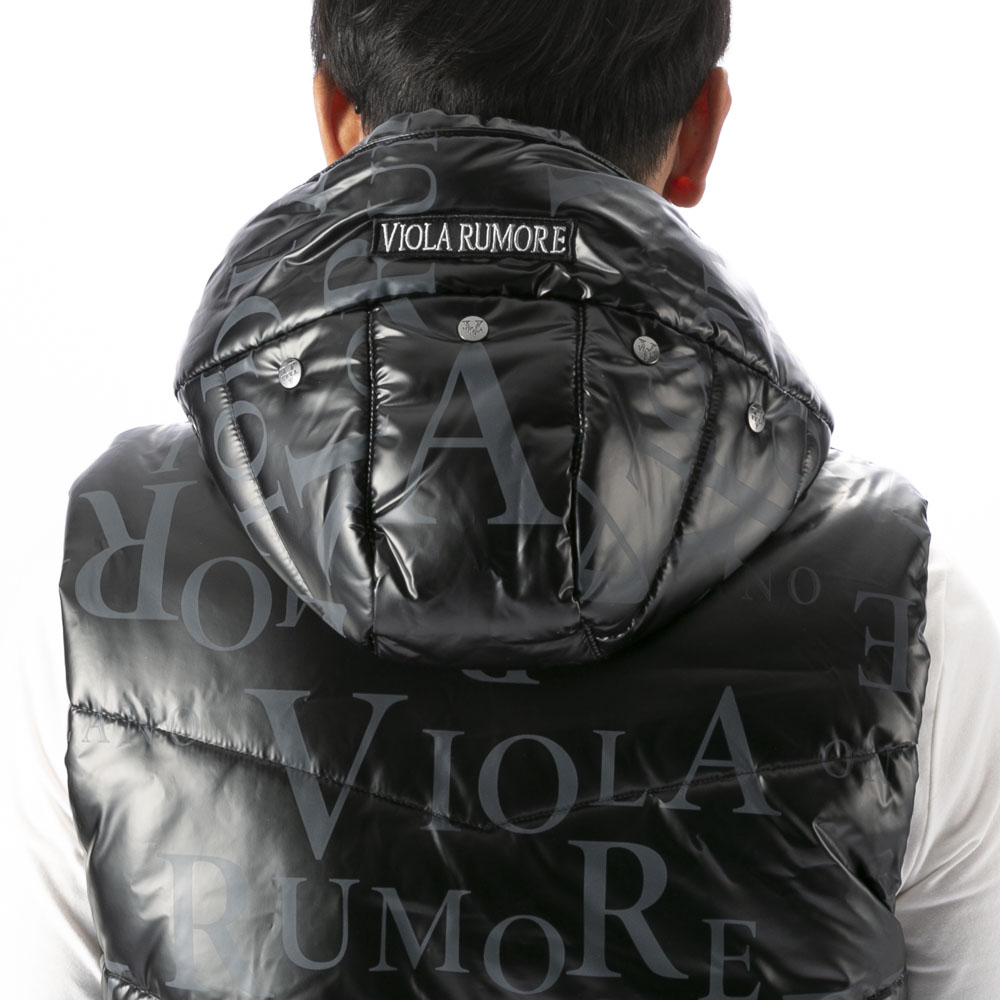 ヴィオラ VIOLA メンズトップス フード脱着 中綿ベスト 総柄 Y62100【FITHOUSE ONLINE SHOP】