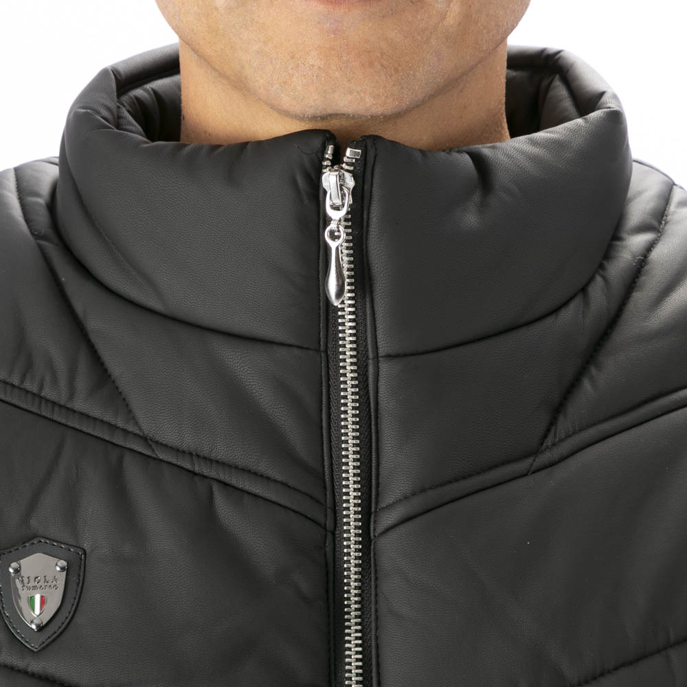 ヴィオラ VIOLA メンズトップス 中綿ベスト フェイクレザー Y62102【FITHOUSE ONLINE SHOP】