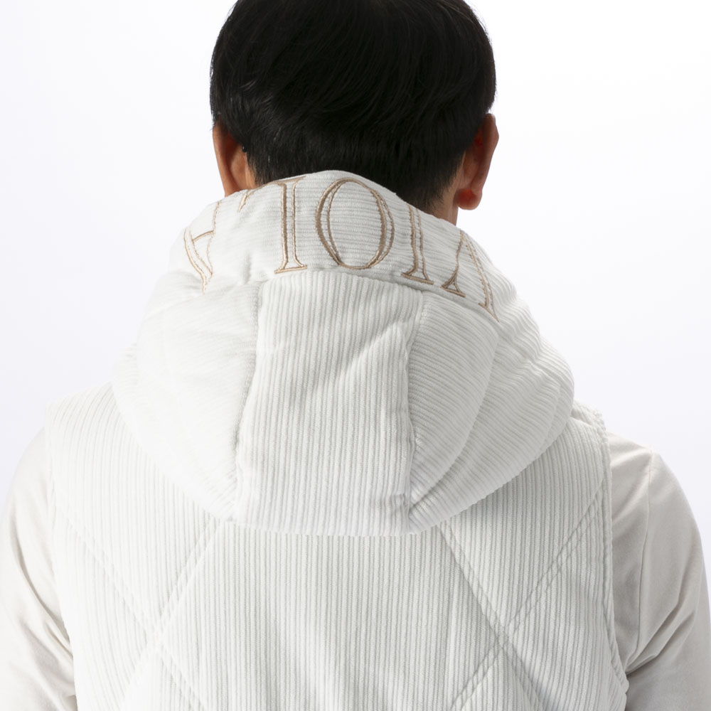 ヴィオラ VIOLA メンズトップス ストライプ 起毛 中綿ベスト フード脱着 Y62104【FITHOUSE ONLINE SHOP】
