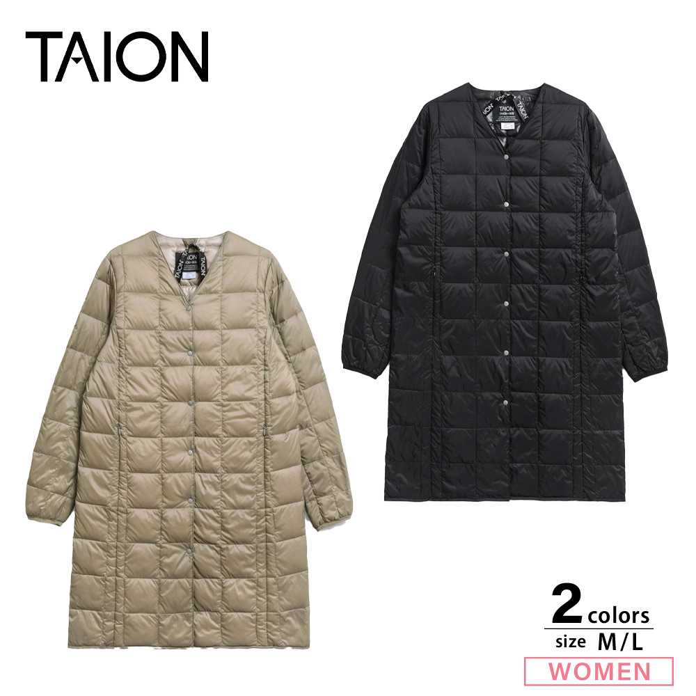 タイオン TAION レディースアウター Vネック ロングダウンJKT TAION-W101-LONG【FITHOUSE ONLINE SHOP】