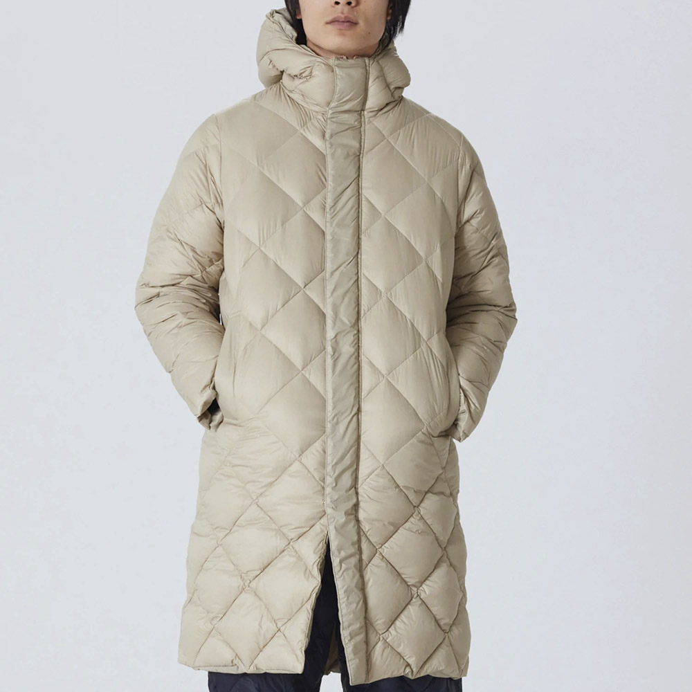 タイオン TAION アウター ユニセックス CITY PACKABLE HOOD LONG DOWN JACKET TAION-106COCI【FITHOUSE ONLINE SHOP】