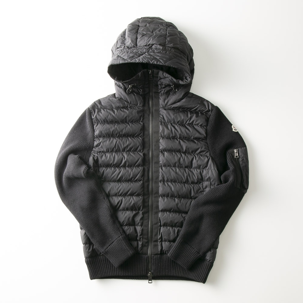 モンクレール MONCLER メンズアウター 袖ニット 身頃ダウン フード付き 前ZIP 9B508.00. A9340【FITHOUSE ONLINE SHOP】