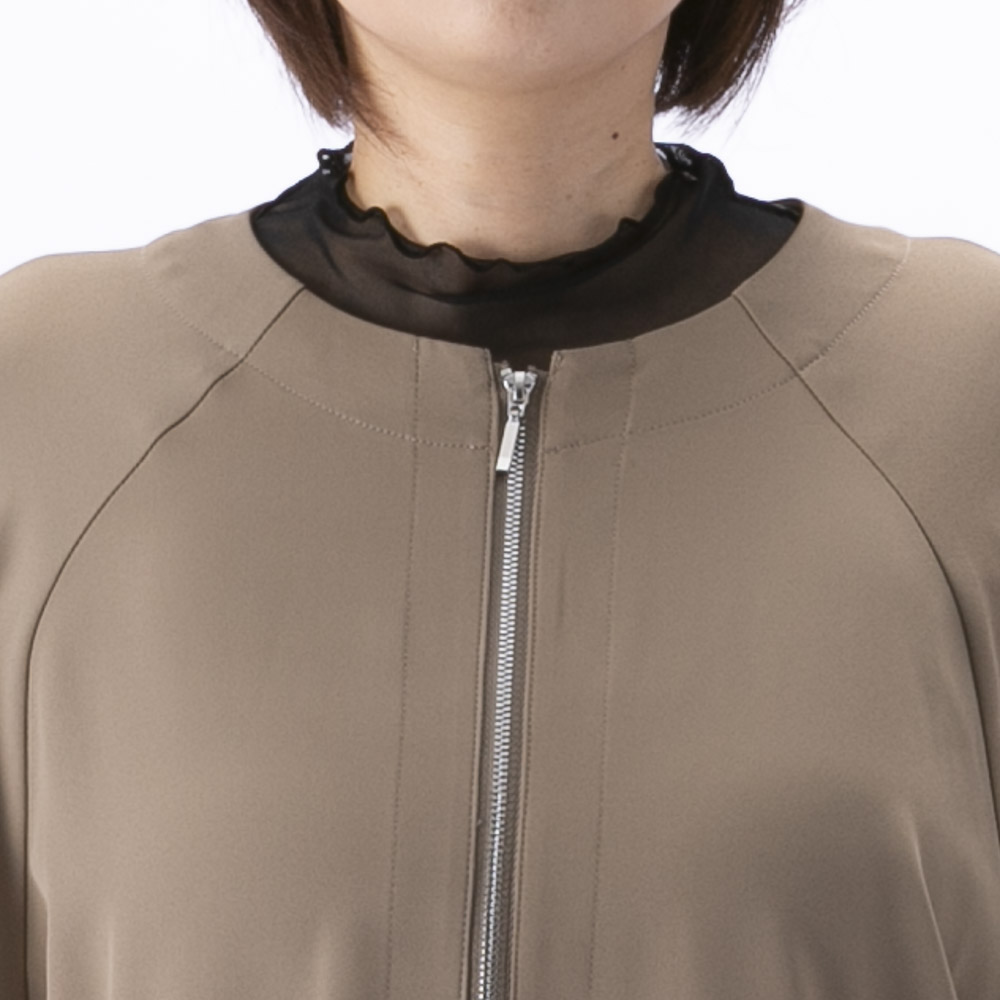 ノアジェ NOA-GE ツイル バックプリーツ ブルゾン ジャケット 121-5599-1304/47【FITHOUSE ONLINE SHOP】