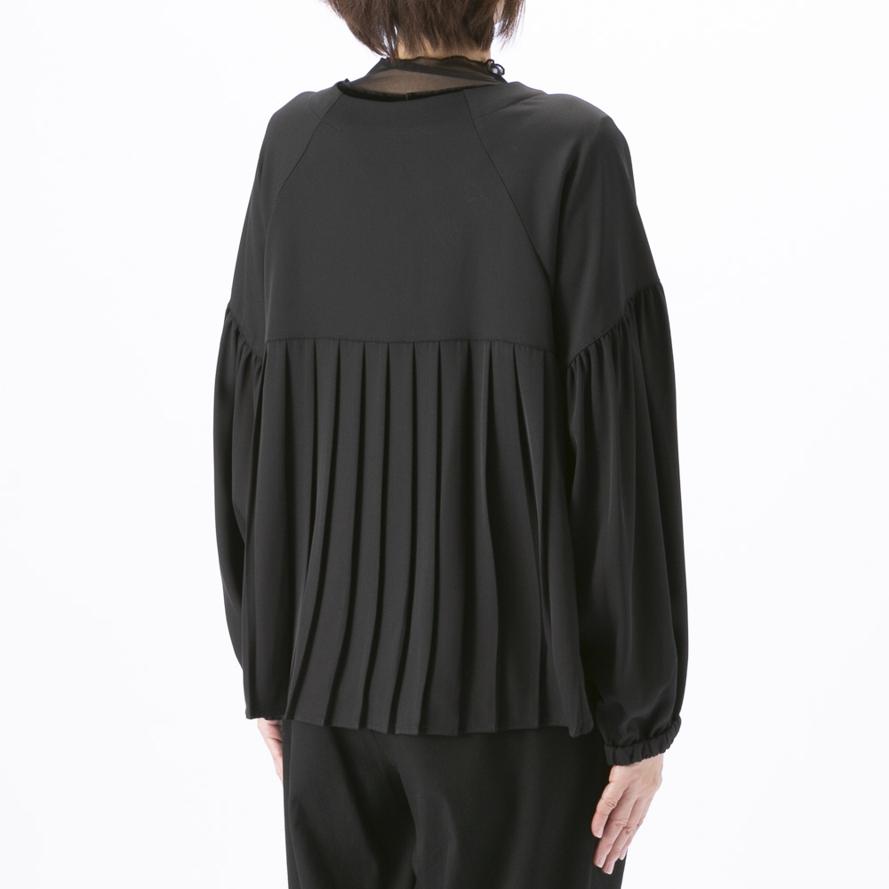 ノアジェ NOA-GE ツイル バックプリーツ ブルゾン ジャケット 121-5599-1304/79【FITHOUSE ONLINE SHOP】