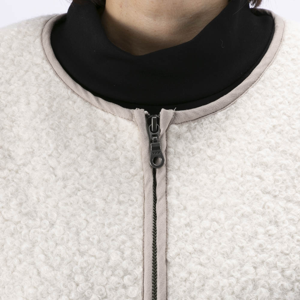 ノアジェ NOA-GE レディースアウター 別布使いブークレジャケット ボアブルゾン 121-5599-1306/02【FITHOUSE ONLINE SHOP】
