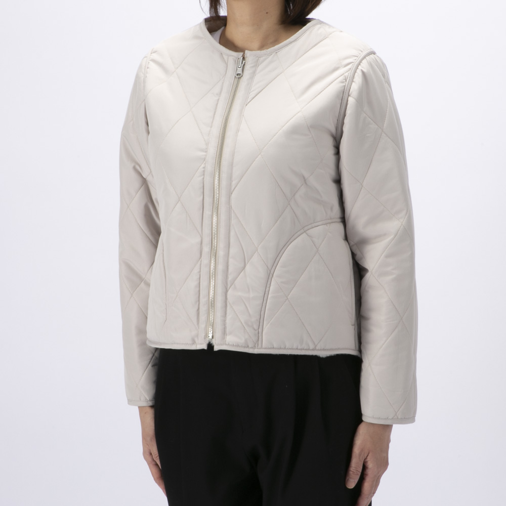 ノアジェ NOA-GE レディースアウター リバーシブル フェイクファー×キルティング ブルゾン 121-5607-2457/02【FITHOUSE ONLINE SHOP】