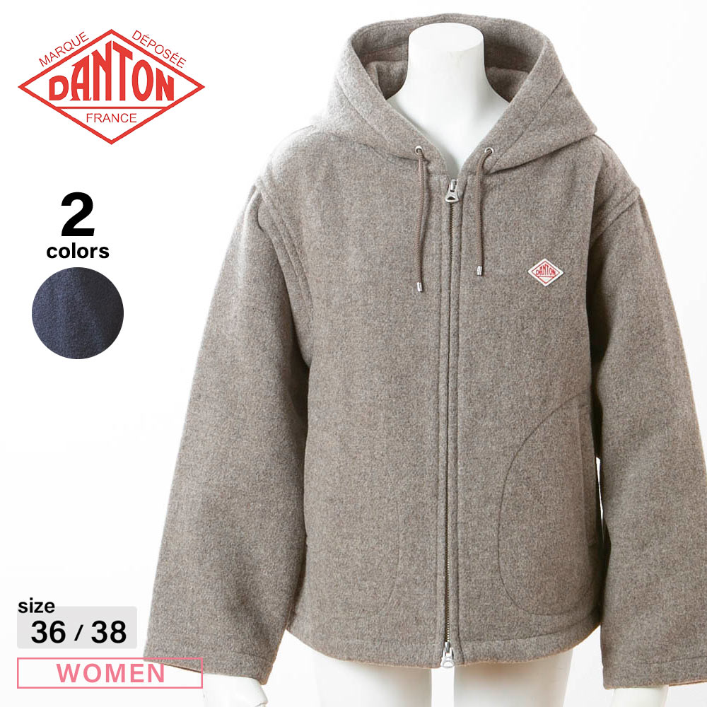 ダントン DANTON レディースアウター フードZIPジャケット DT-A0207 WLP【FITHOUSE ONLINE SHOP】