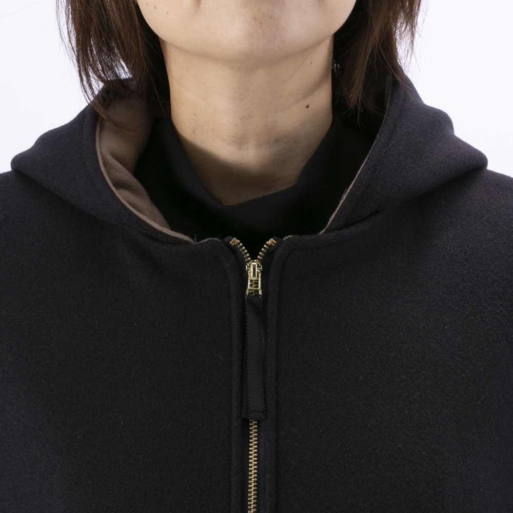 ノアジェ NOA-GE レディースアウター ウール調フェルト配色ジャケット 121-5616-1256/78【FITHOUSE ONLINE SHOP】