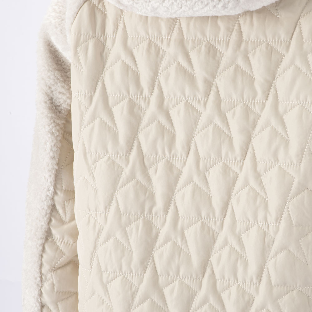 ノアジェ NOA-GE レディースアウター ボア×星柄切替キルトジャケット 121-5607-2441/02【FITHOUSE ONLINE SHOP】