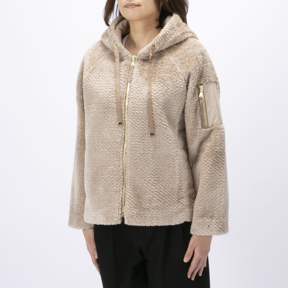 ノアジェ NOA-GE レディースアウター ボア×星柄切替キルトジャケット 121-5607-2441/05【FITHOUSE ONLINE SHOP】