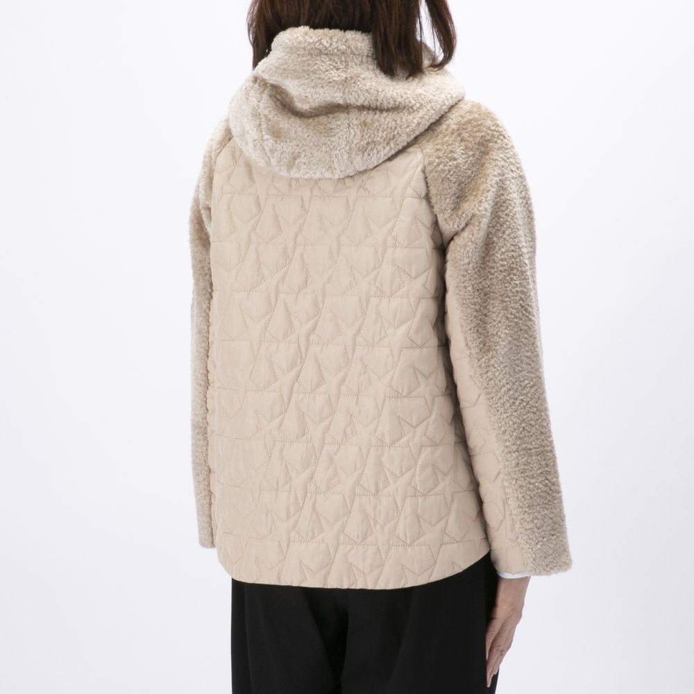 ノアジェ NOA-GE レディースアウター ボア×星柄切替キルトジャケット 121-5607-2441/05【FITHOUSE ONLINE SHOP】