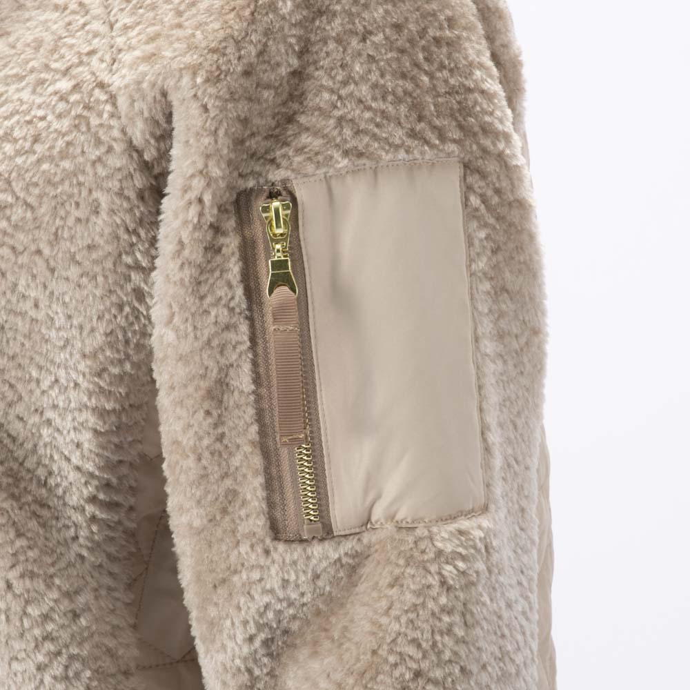 ノアジェ NOA-GE レディースアウター ボア×星柄切替キルトジャケット 121-5607-2441/05【FITHOUSE ONLINE SHOP】