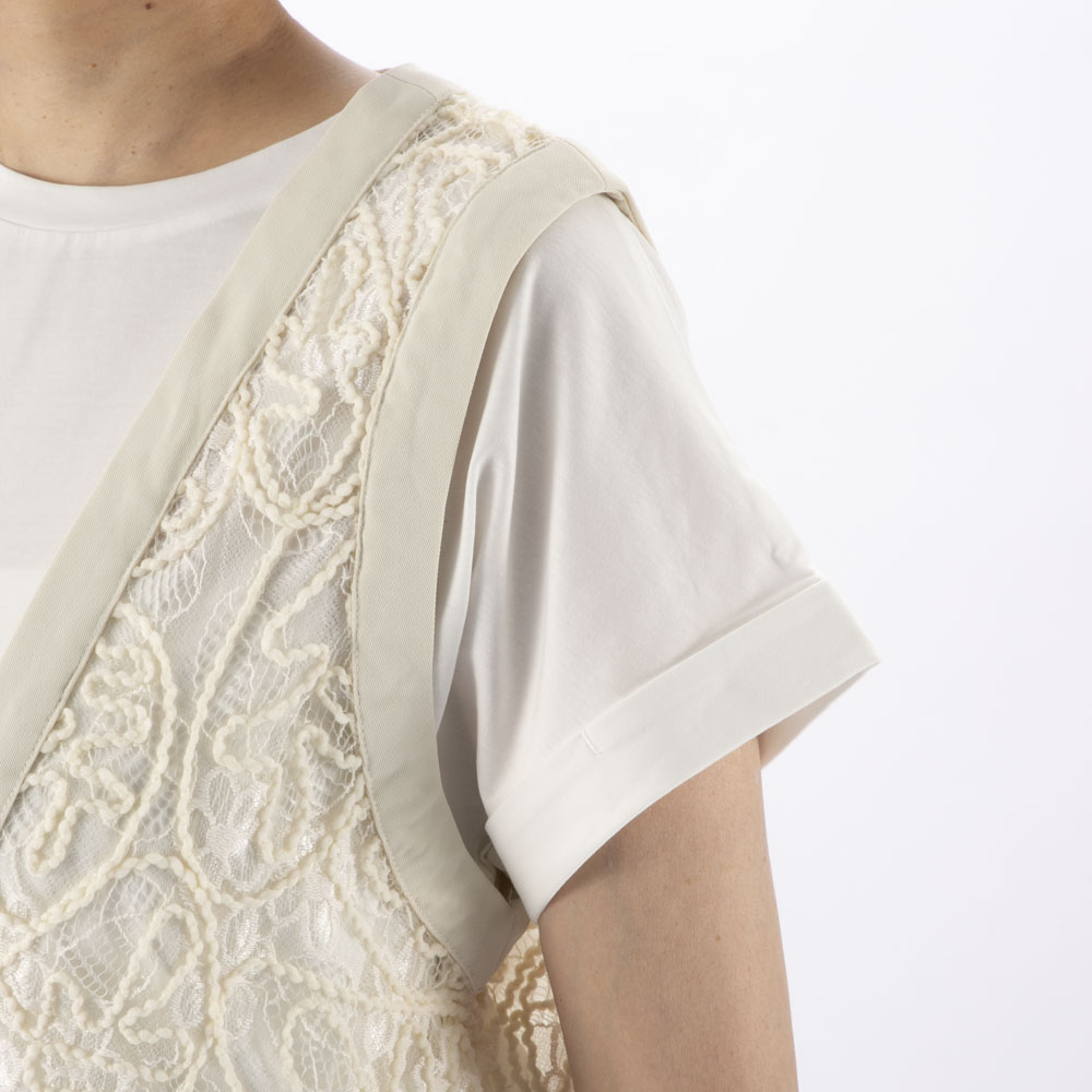 バントロア vingtrois レースドッキングジレ 293-33240【FITHOUSE ONLINE SHOP】