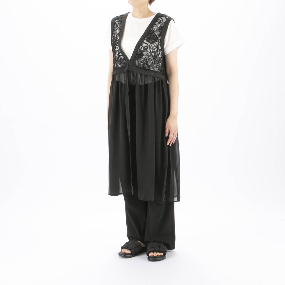 バントロア vingtrois レースドッキングジレ 293-33240【FITHOUSE ONLINE SHOP】