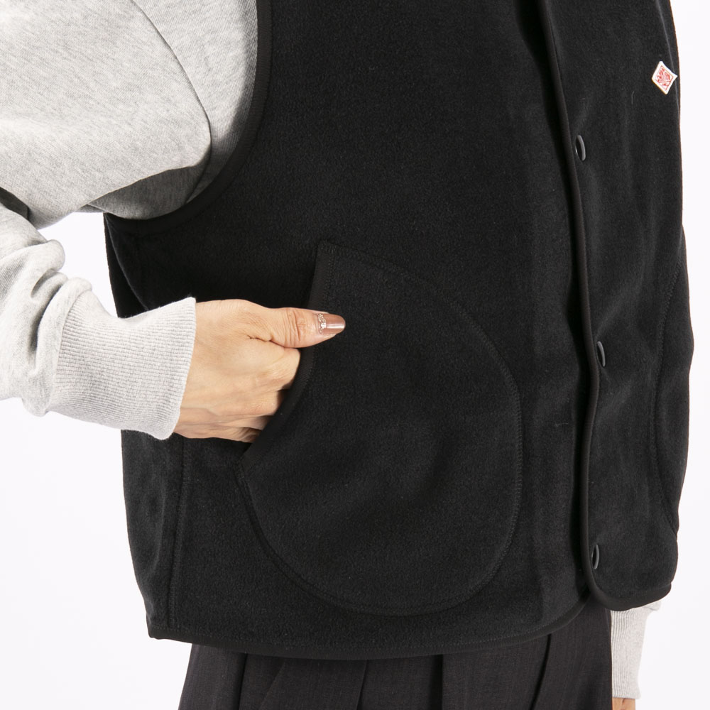 ダントン DANTON レディーストップス FLEECE COLLARLESS VEST DT-A0521【FITHOUSE ONLINE SHOP】
