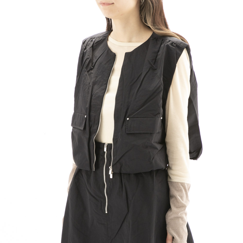 バントロア vingtrois レディーストップス バルーンZIPベスト 293-33208【FITHOUSE ONLINE SHOP】