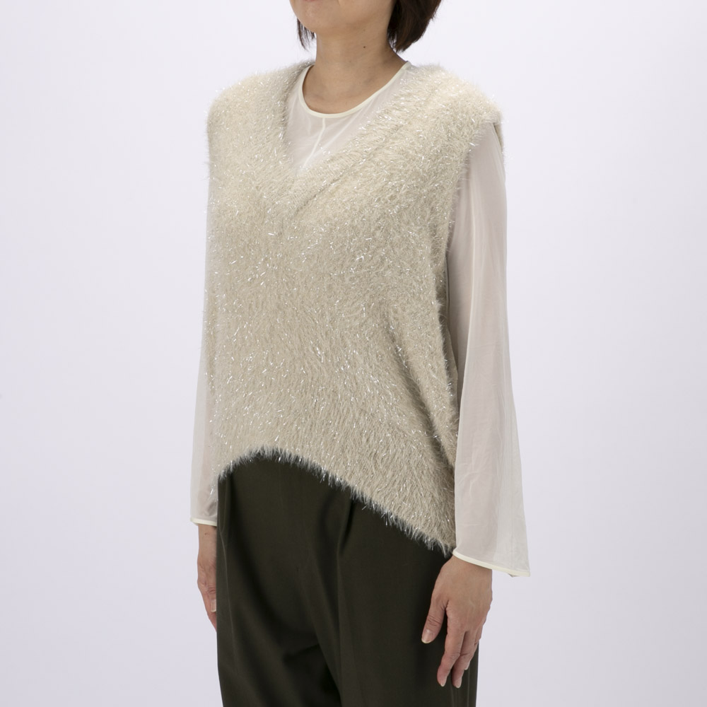 バントロア vingtrois ソフトラメシャギーベスト 986-14004【FITHOUSE ONLINE SHOP】