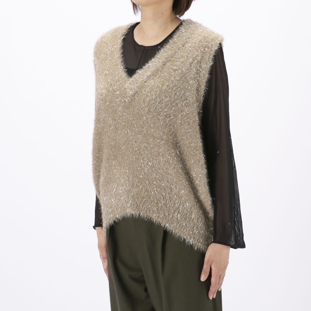 バントロア vingtrois ソフトラメシャギーベスト 986-14004【FITHOUSE ONLINE SHOP】