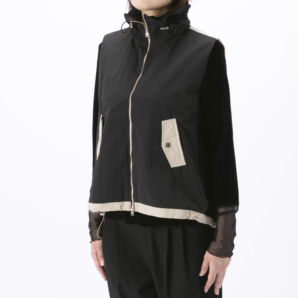 バントロア vingtrois ボリュームネック配色デザインベスト 922-34212【FITHOUSE ONLINE SHOP】