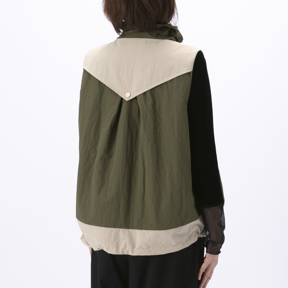 バントロア vingtrois ボリュームネック配色デザインベスト 922-34212【FITHOUSE ONLINE SHOP】