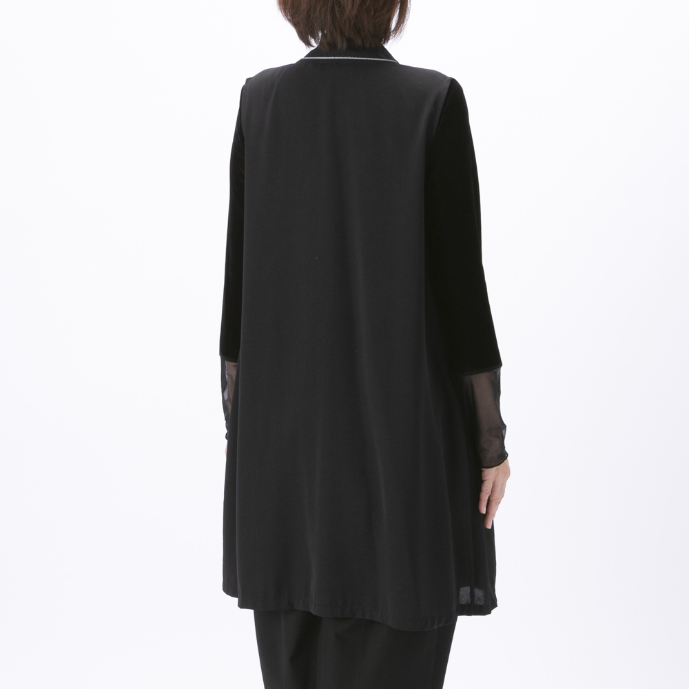 ノアジェ NOA-GE スタッズ付き ロングベスト 127-5501-3903/79【FITHOUSE ONLINE SHOP】