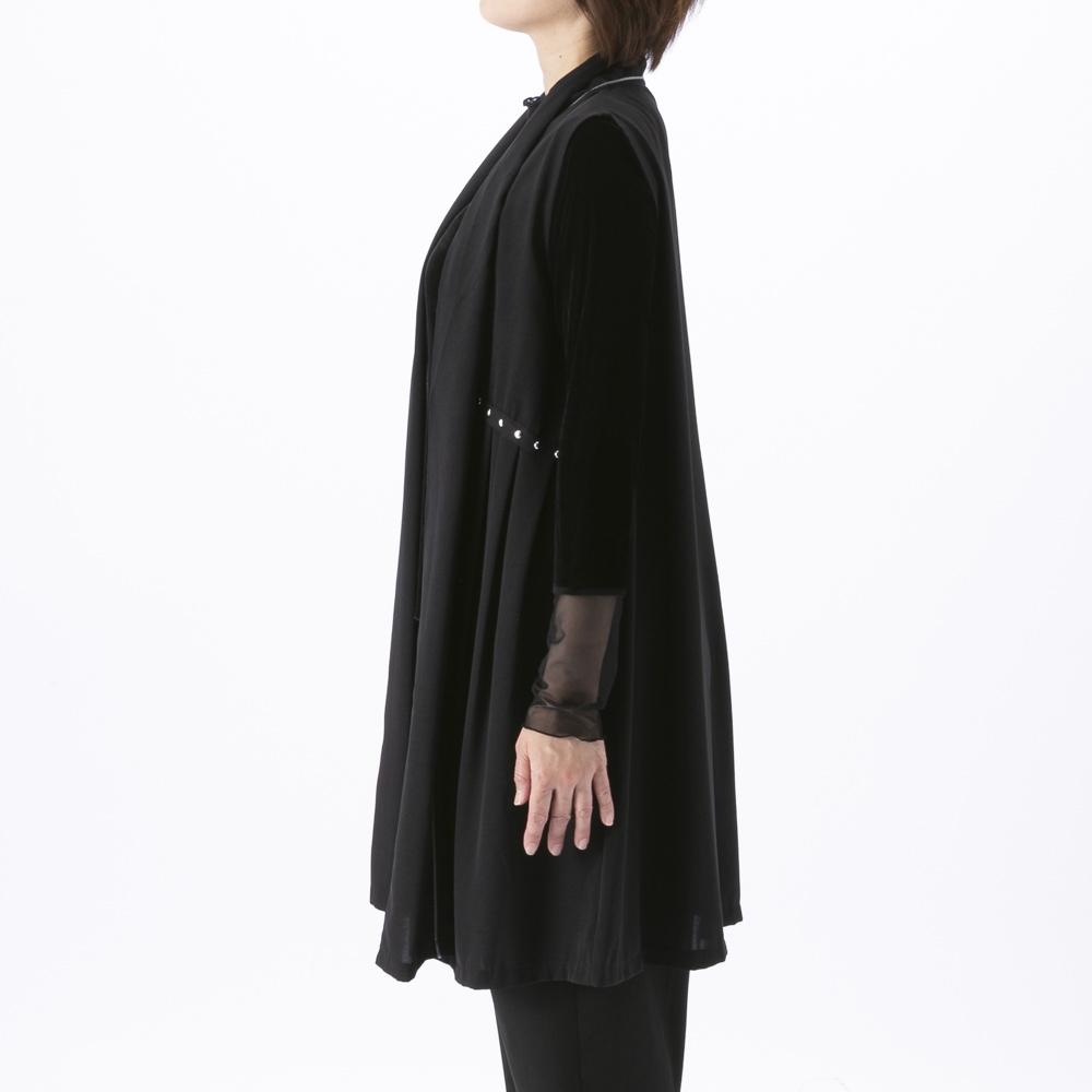 ノアジェ NOA-GE スタッズ付き ロングベスト 127-5501-3903/79【FITHOUSE ONLINE SHOP】