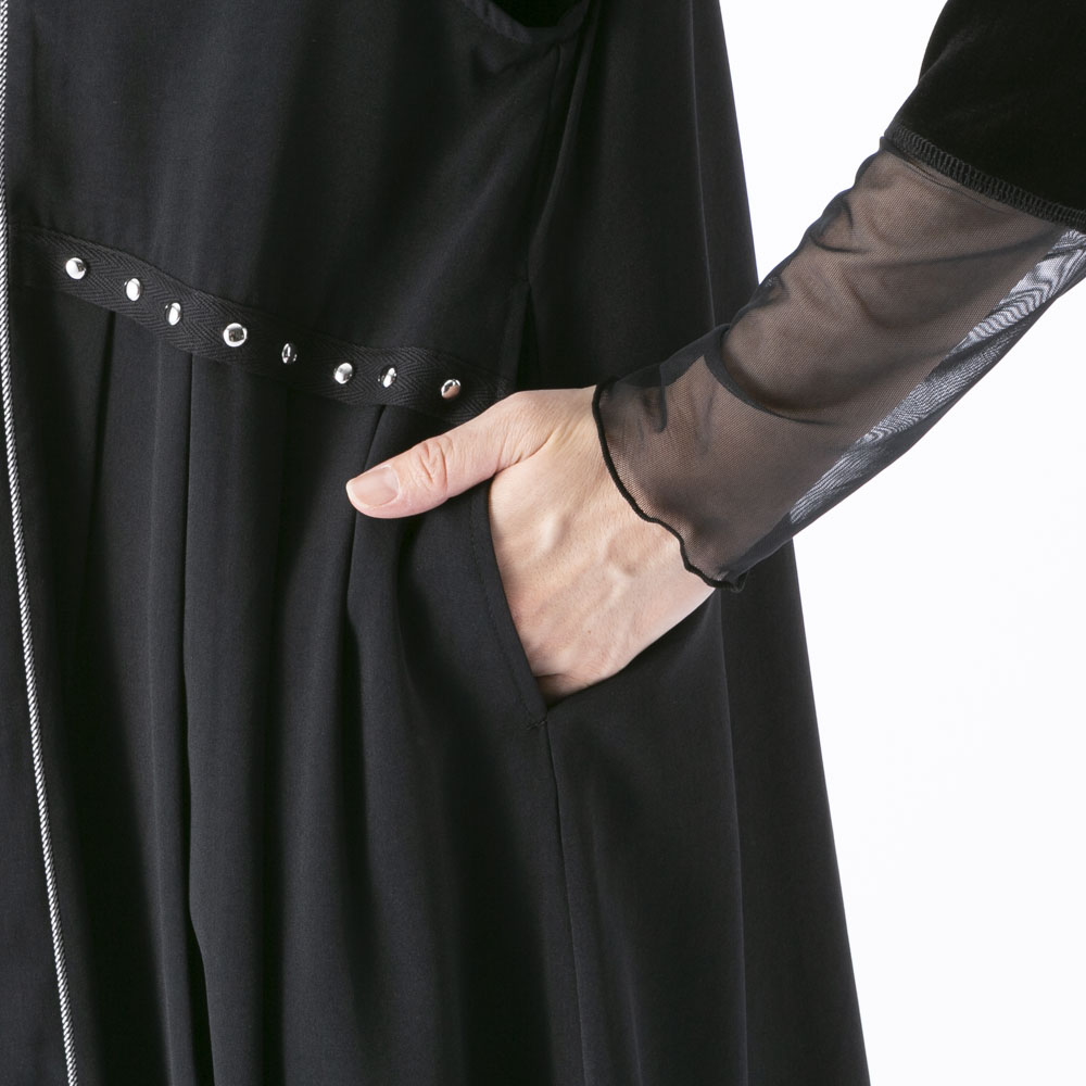 ノアジェ NOA-GE スタッズ付き ロングベスト 127-5501-3903/79【FITHOUSE ONLINE SHOP】