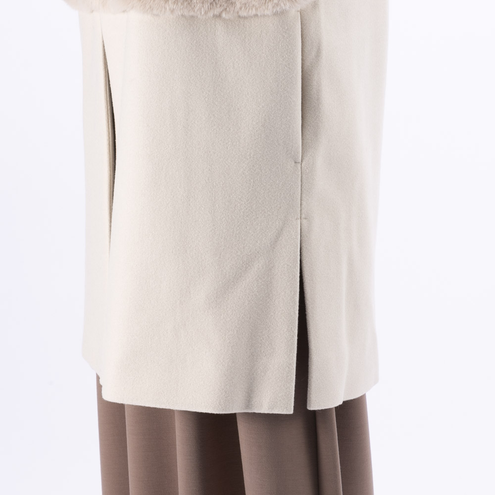 ノアジェ NOA-GE レディーストップス ウールライクフェルト×エコファーベスト 121-5616-3892/02【FITHOUSE ONLINE SHOP】