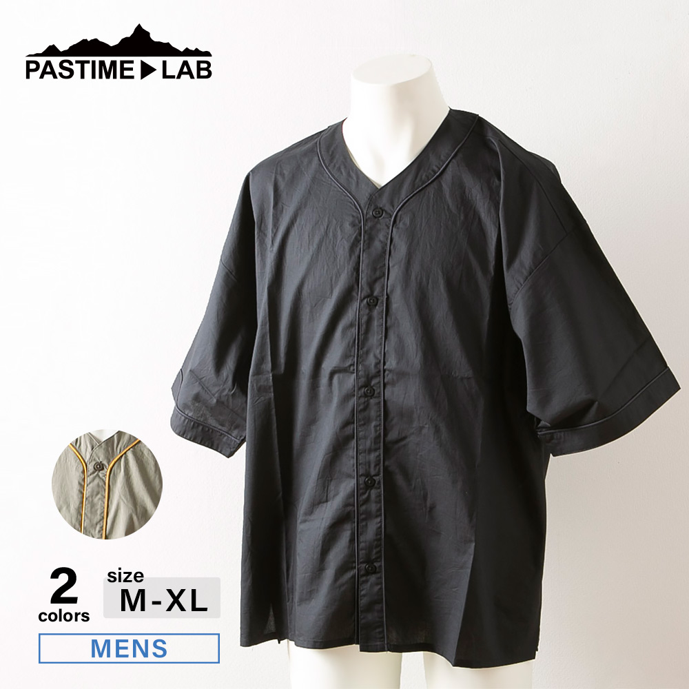 パスタイムラボ PASTIME▶LAB メンズトップス ブロードベースボールシャツ PTL-1-0106【FITHOUSE ONLINE SHOP】