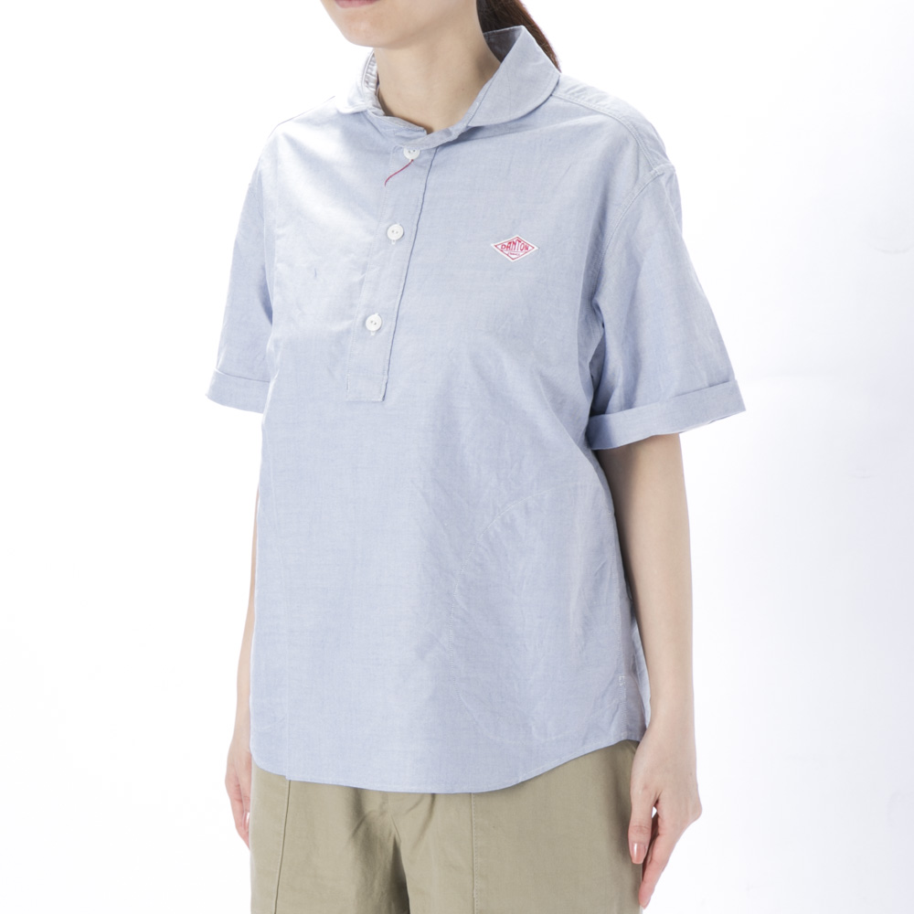 ダントン DANTON レディーストップス OXFORD半袖シャツ JD-3565YOX-BLU【FITHOUSE ONLINE SHOP】