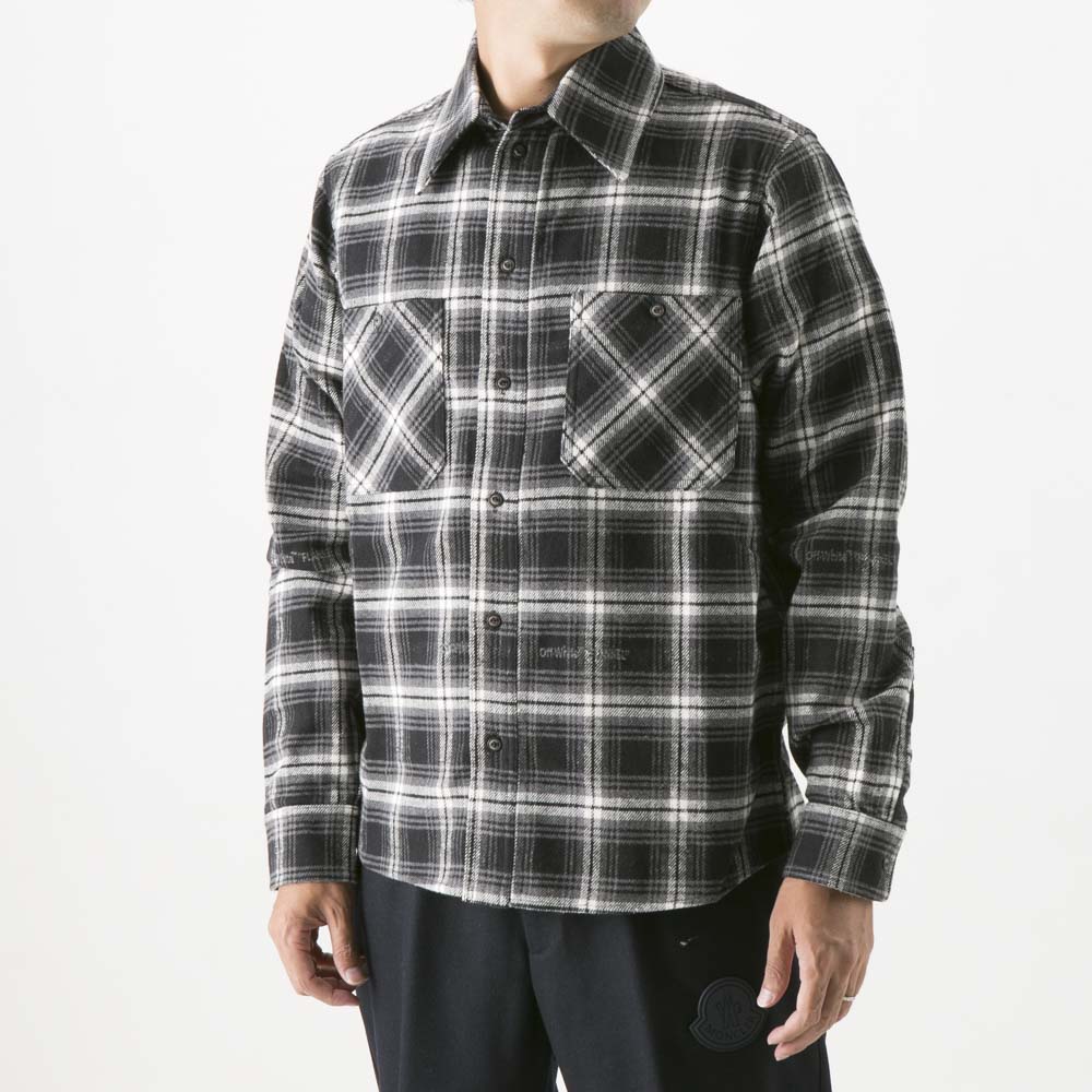 OFF-WHITE TARTAN SHIRT DIAG ALL OVER