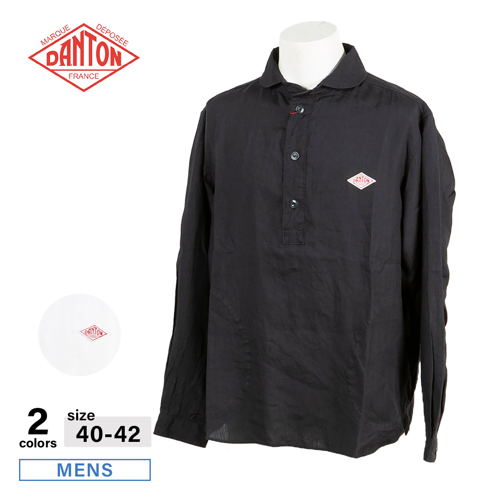 ダントン DANTON メンズトップス ROUND COLLAR P.O SHIRT L/S JD-3568