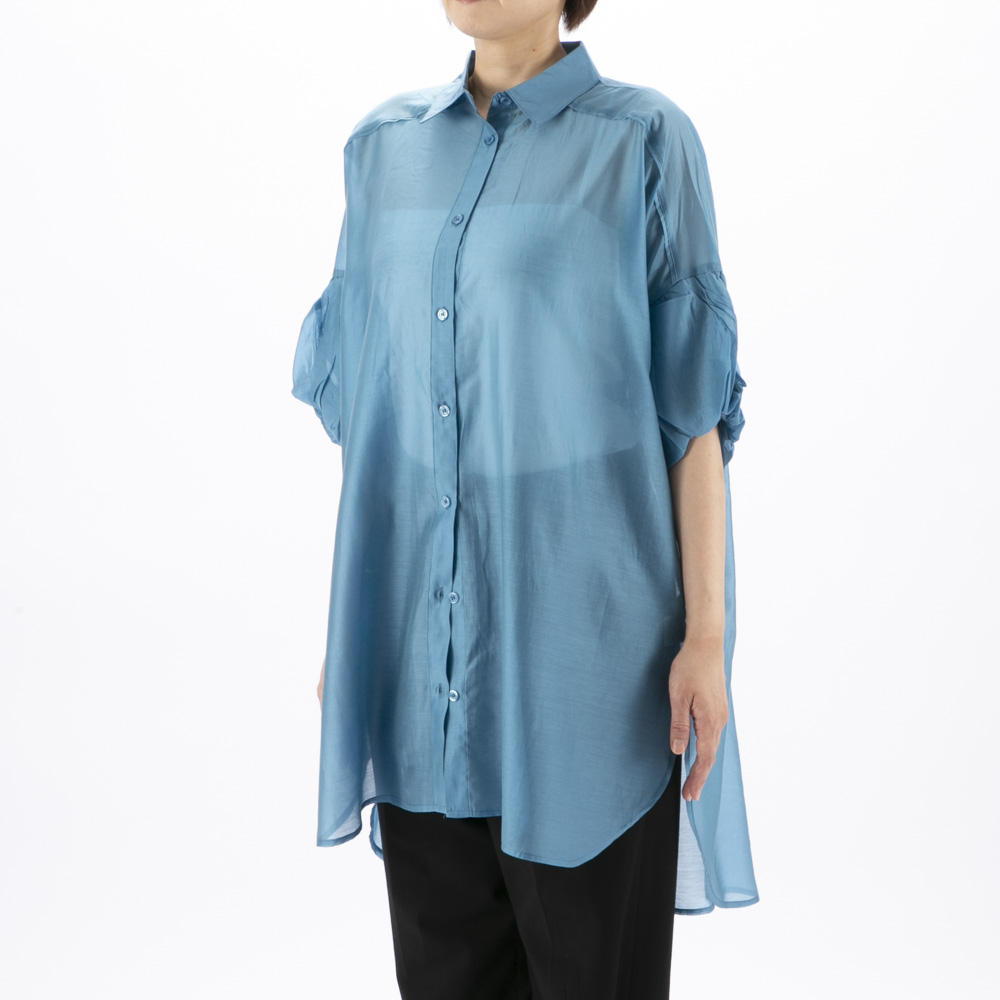 バントロア vingtrois レディーストップス バルーンスリーブオーバーシャツ 293-33137【FITHOUSE ONLINE SHOP】