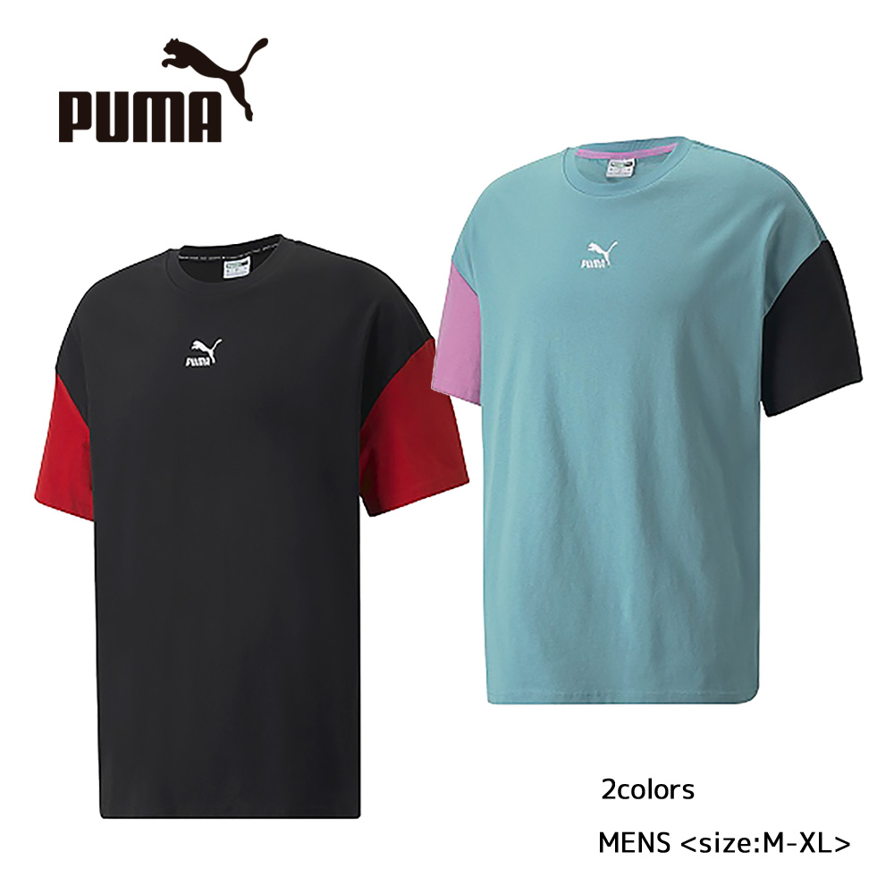 プーマ PUMA メンズトップス CLASSICS ブロックボクシー Tシャツ 534603【FITHOUSE ONLINE SHOP】