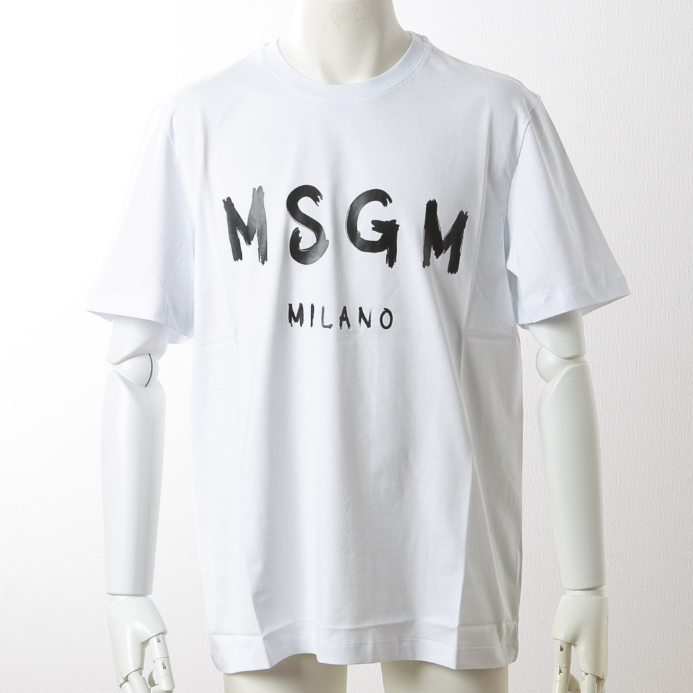 エムエスジーエム MSGM メンズトップス ブラッシュロゴTシャツ ...