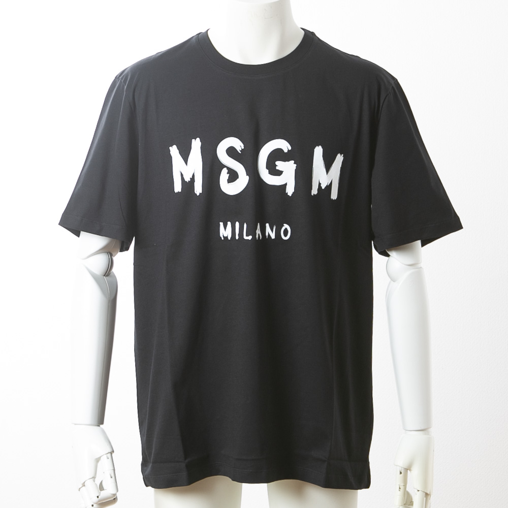 MSGM エムエスジイエム 半袖 Tシャツ トップス カジュアル ブラック