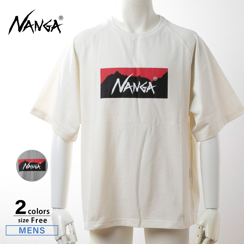 ナンガ NANGA メンズトップス ECO HYBRID BOX LOGO LOOSE FIT TEE NW2311‐1G209【FITHOUSE ONLINE SHOP】