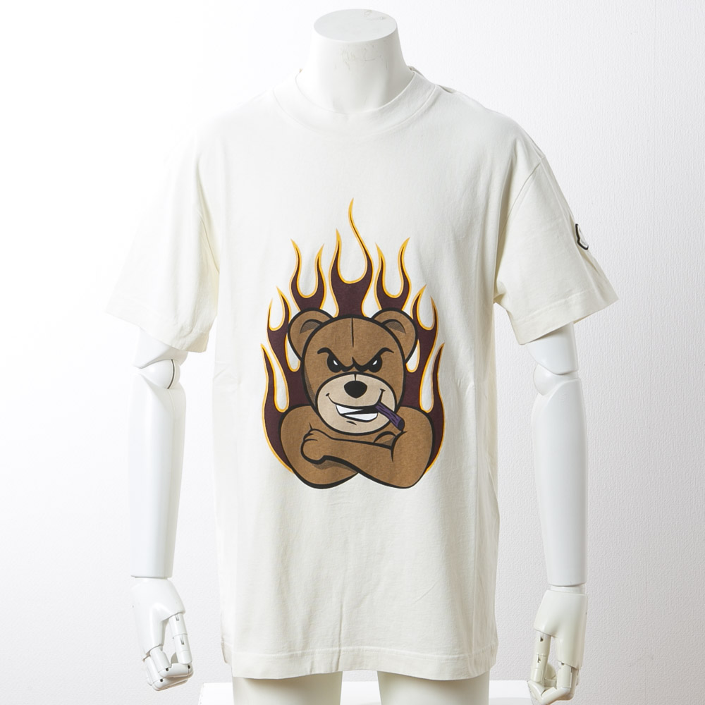 モンクレール MONCLER メンズトップス PALM ANGELS BEARロゴ Tシャツ 8C000.03.M2511【FITHOUSE ONLINE SHOP】