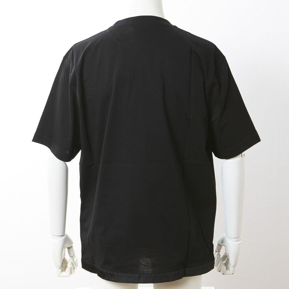 プラダ PRADA メンズトップス JERSEY+RE-NYLON 胸ポケット ▽ロゴTシャツ UJN661-11CK-221【FITHOUSE ONLINE SHOP】