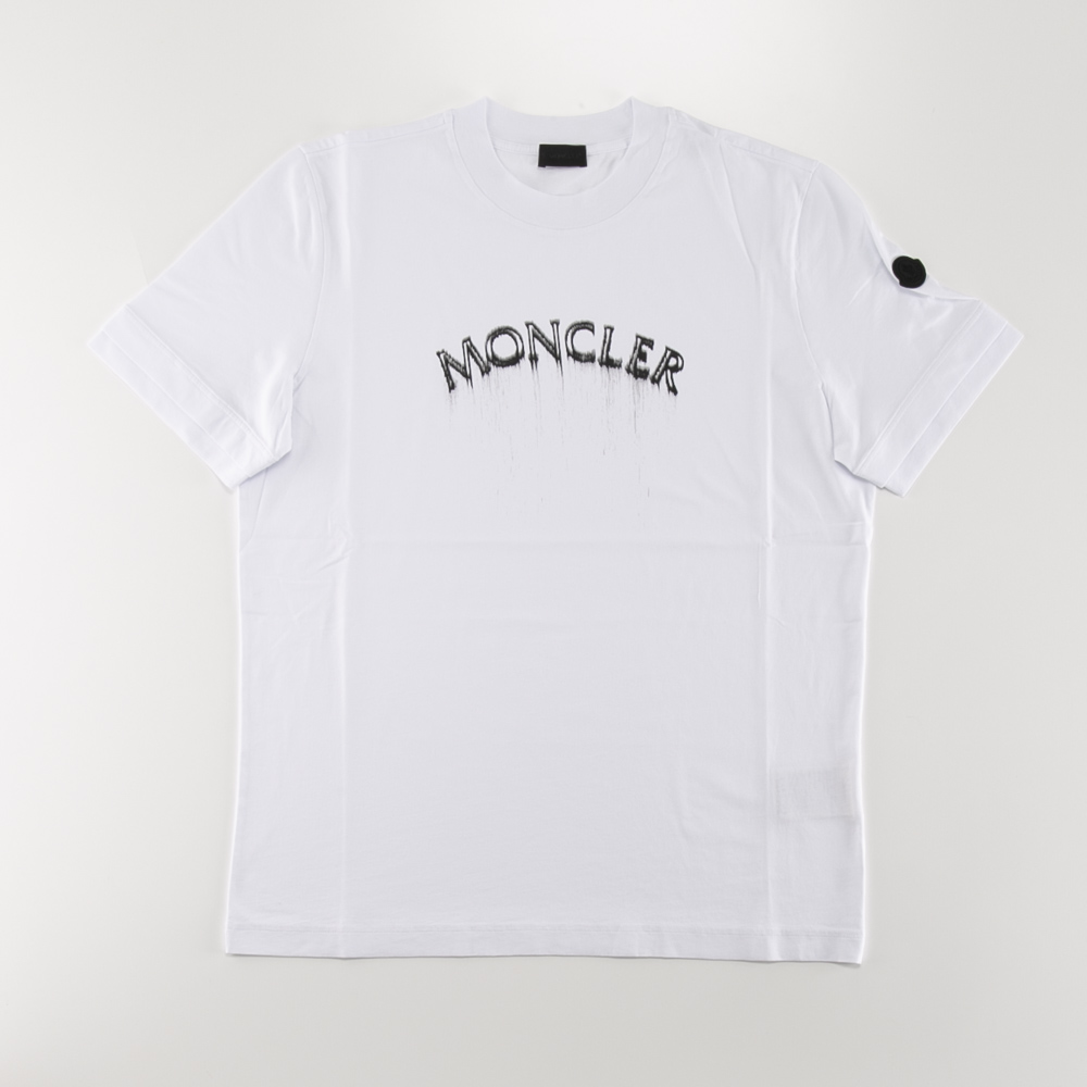 モンクレール MONCLER メンズトップス 水性ロゴプリント 袖パッチ付き Tシャツ 8C000.02.89A17【FITHOUSE ONLINE SHOP】