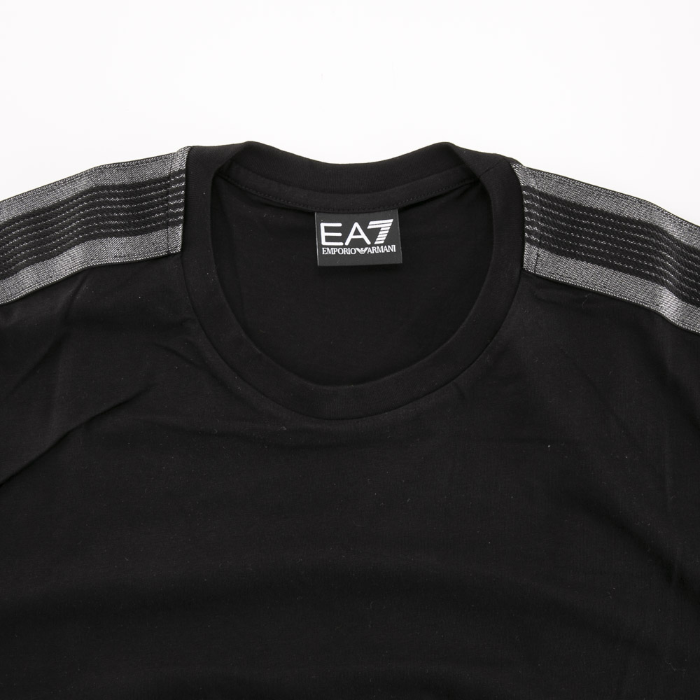 イーエーセブン EA7 メンズトップス 肩ロゴライン丸首Tシャツ 7M000138/AF10375【FITHOUSE ONLINE SHOP】