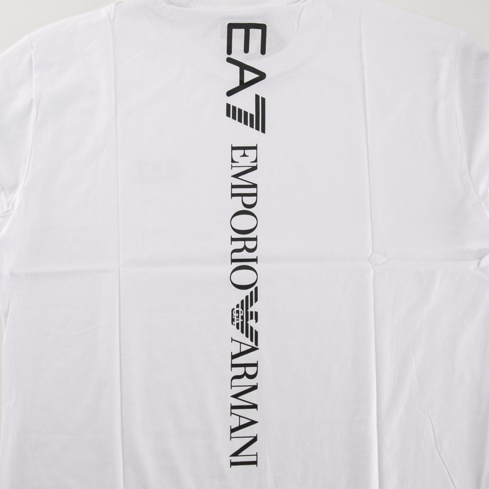 イーエーセブン EA7 メンズトップス 背中縦ロゴ丸首Tシャツ 7M000567/AF10375【FITHOUSE ONLINE SHOP】