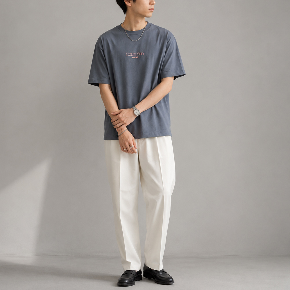 カルバンクラインジーンズ Calvin Klein Jeans メンズ Tシャツ ロゴグラフィック入りリラックスTシャツ LV04RC851G11Z【FITHOUSE ONLINE SHOP】