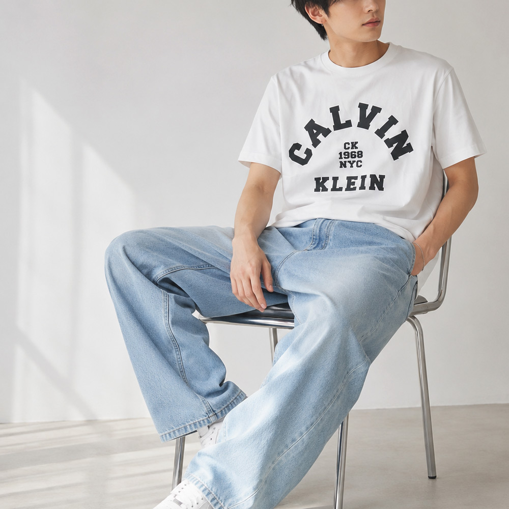 カルバンクラインジーンズ Calvin Klein Jeans メンズ Tシャツ SS 20S LN CALVIN COLLEGEGRAPHIC LV04RE810GYAA【FITHOUSE ONLINE SHOP】