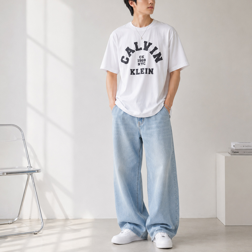 カルバンクラインジーンズ Calvin Klein Jeans メンズ Tシャツ SS 20S LN CALVIN COLLEGEGRAPHIC LV04RE810GYAA【FITHOUSE ONLINE SHOP】