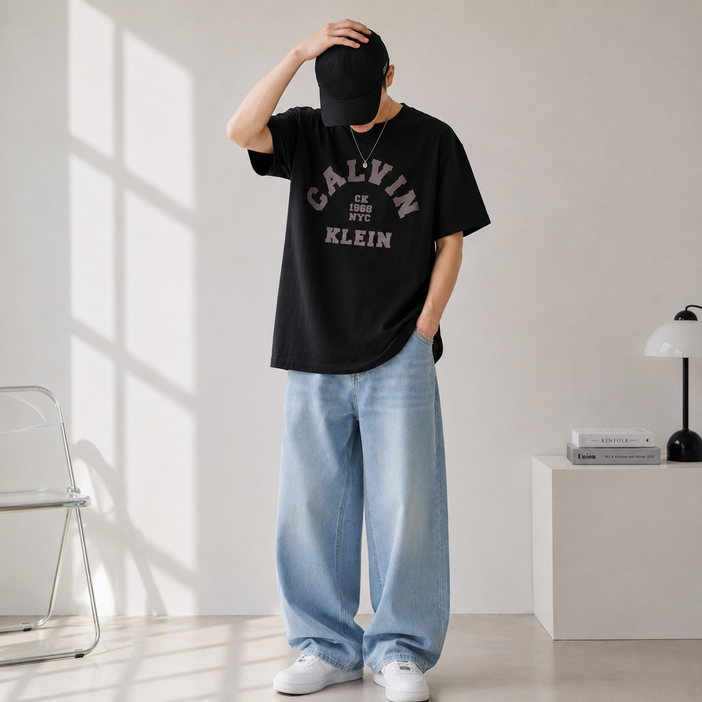 カルバンクラインジーンズ Calvin Klein Jeans メンズ Tシャツ SS 20S LN CALVIN COLLEGEGRAPHIC LV04RE810GUB1【FITHOUSE ONLINE SHOP】