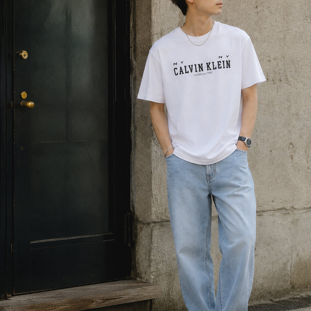 カルバンクラインジーンズ Calvin Klein Jeans メンズ Tシャツ SS 30s クルーネック ロゴプリント LV14RE817G8MN【FITHOUSE ONLINE SHOP】
